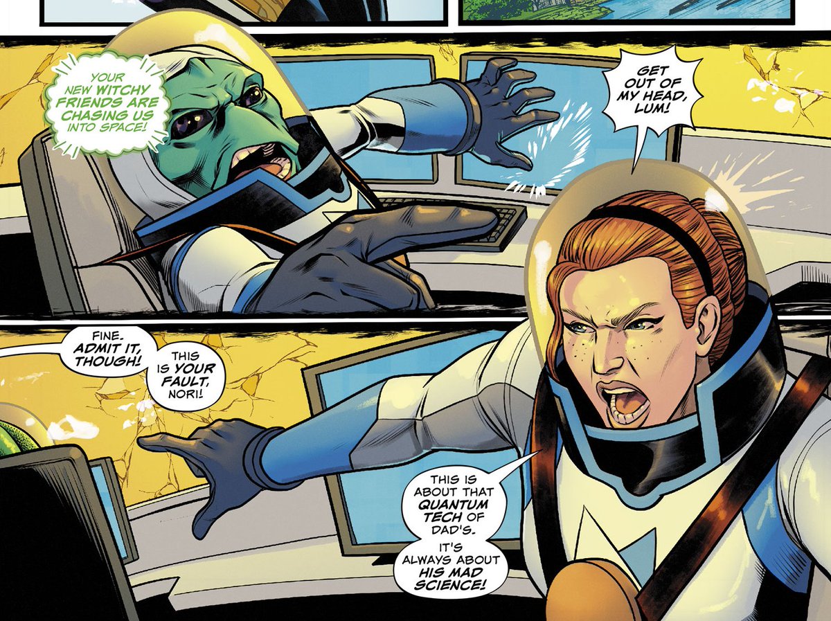 Some #ComicArt from the next issue of The Family Graves. In the new mini-series, Nori navigates high school drama &amp; some truly cosmic (mis)stakes.

Preorder Spell of the Space Witches on #Kickstarter here: bit.ly/4seILLS

#indiecomics #monsters #crowdfunding