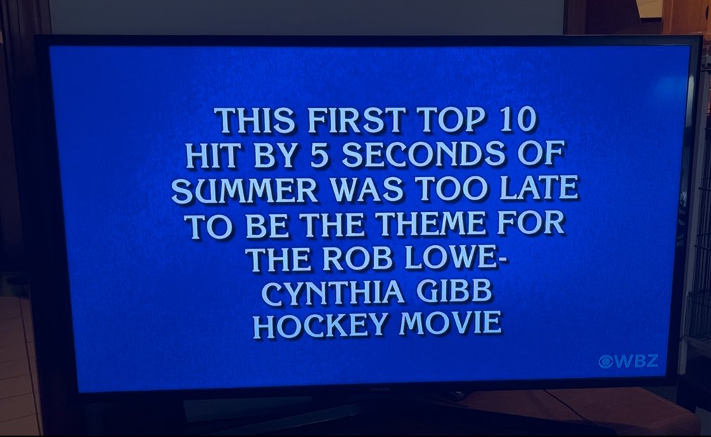 StainedBIue's tweet photo. you guys were a jeopardy question tonight!!!! @Michael5SOS @5SOS https://t.co/RIF7fG9mhs