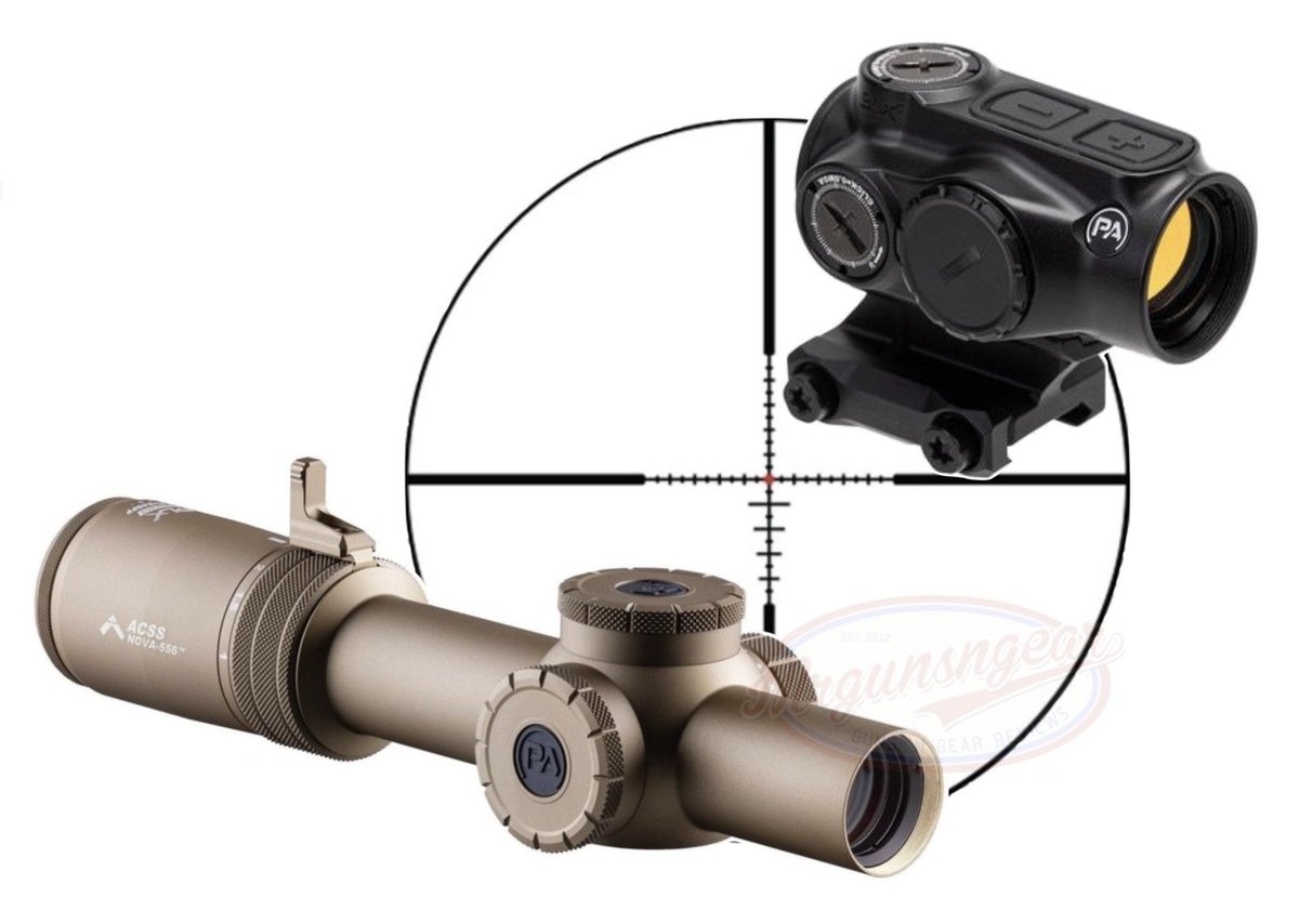 Mrgunsngear's tweet photo. Primary Arms FDE compact 1-8x PLxC scope with NOVA ACSS reticle with "daylight bright" dot AND Primary Arms MD21 red dot with ACSS reticle for $999 shipped currently here: https://t.co/DQTQ0BdNfQ
Cheapest I've seen the combo; in stock as of this post π΄π¬π
#DaylightBright #RedDotBright