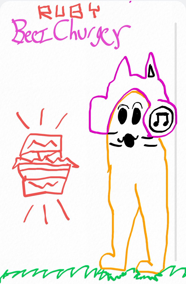 KyleUnus's tweet photo. #PopocalypseART
@Bea_Jumpup
I am in no way a professional artist, but I couldn't resist drawing my favorite Fresno Nightcrawler related character, so behold! *The Ruby Beezchurger* https://t.co/exAAwuoU8z
