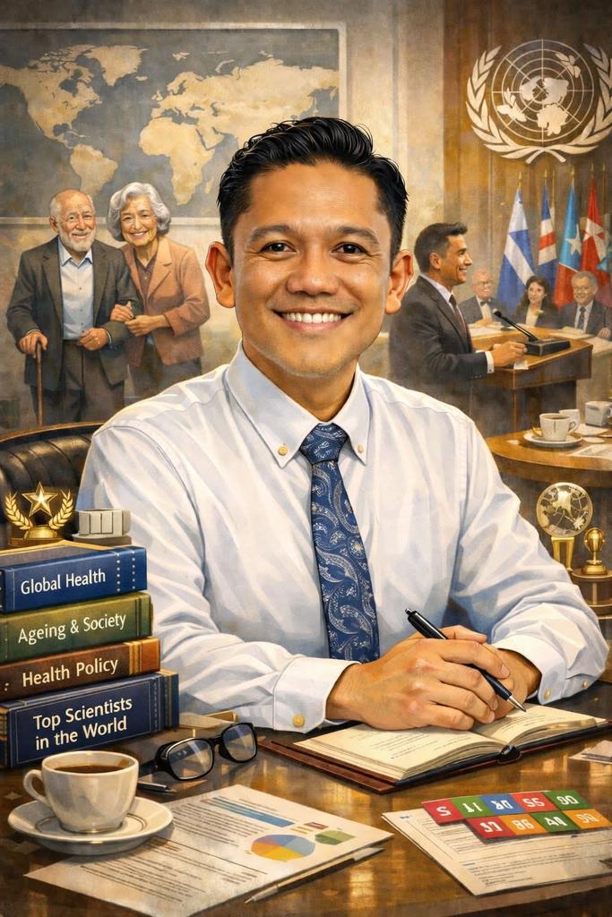 roy_marzo's tweet photo. So apparently this is my “AI version.” I might keep him — he looks productive 😆🌍
The older adults reflect my advocacy for dignity, inclusion, and meaningful ageing. The WHO emblem symbolizes commitment to global health leadership, equity, and stronger health systems. 🌍❤️‍🩹 https://t.co/n25iKnOiX7