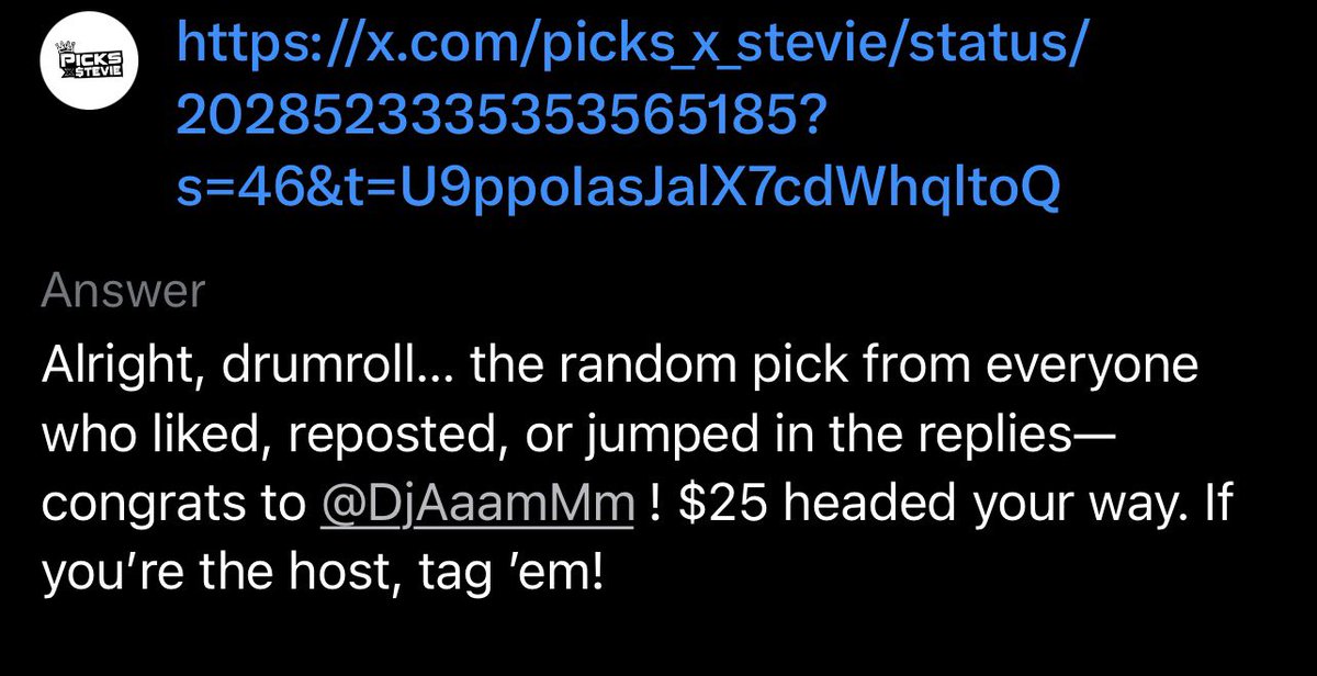 🎉GIVEAWAY WINNER THANKS TO <a href="/grok/">Grok</a> 

<a href="/DjAaamMm/">Miss_DJ AMMM ☀️</a> check ur DM!