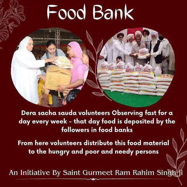 Nehainsan25's tweet photo. Some people are not able to even eat food due to being financially weak. Saint Gurmeet Ram Rahim ji started the #FoodBank campaign. volunteers of Dera Sacha Sauda observe fast one day a week and give that food to the needy and deposit it in the food bank.
#FeedTheNeedy https://t.co/A2Jll33LdW