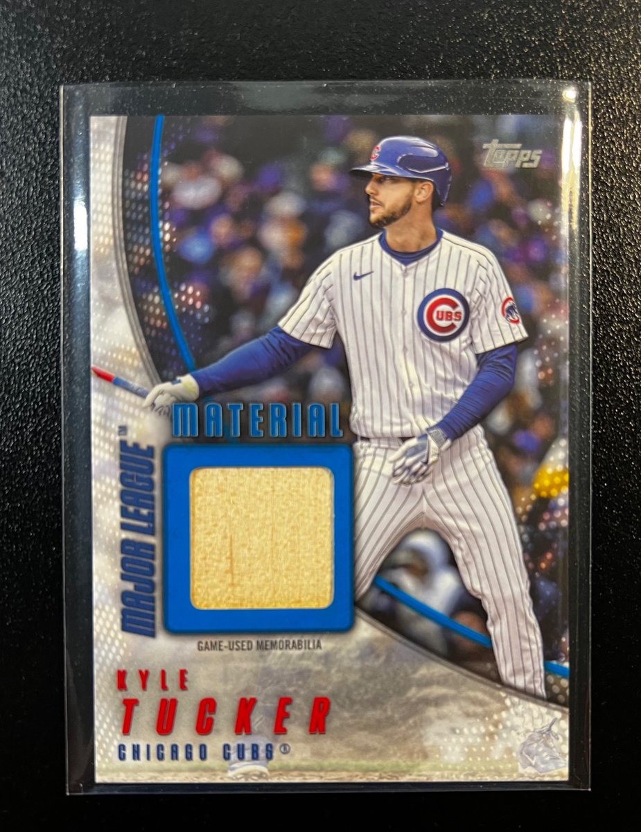 PackFreshPapi's tweet photo. #StackFreshPapi

2025 Topps Update
Kyle Tucker game-used bat relic blue parallel #’d/150 = $8

💵 $5 flat rate shipping (BMWT)
📦 Stack until Sunday 3/8
✍️ Claim with “take” or “claim” in the comments
👀 Follow the sale: #StackFreshPapi https://t.co/p22s3GRURX