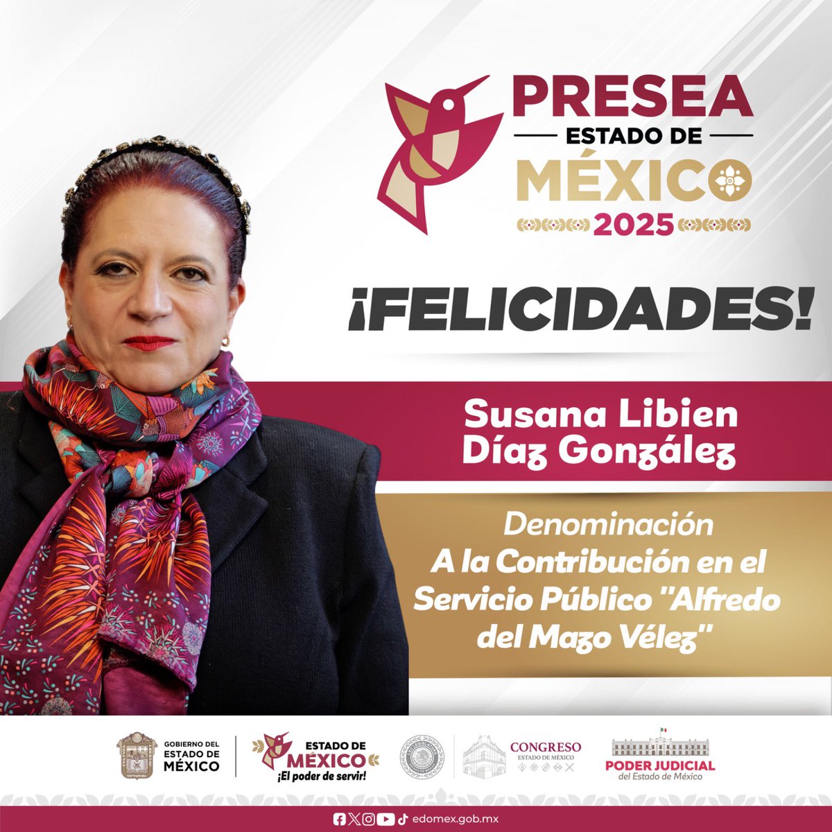 IMEVISedomex's tweet photo. #PreseaEdoMex2025 |
El @Edomex reconoce la dedicación y aportaciones de quienes impulsan el desarrollo del Estado de México. En su 202 aniversario, se celebra el orgullo mexiquense y el mérito de quienes inspiran con su ejemplo. #ElPoderDeServir https://t.co/pNqj3h53xq