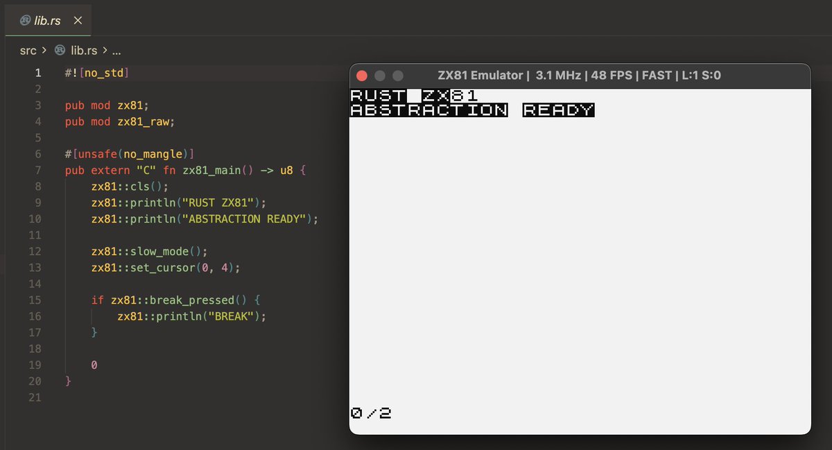 made a Rust toolchain for the 1981 Sinclair ZX81 computer, and ran