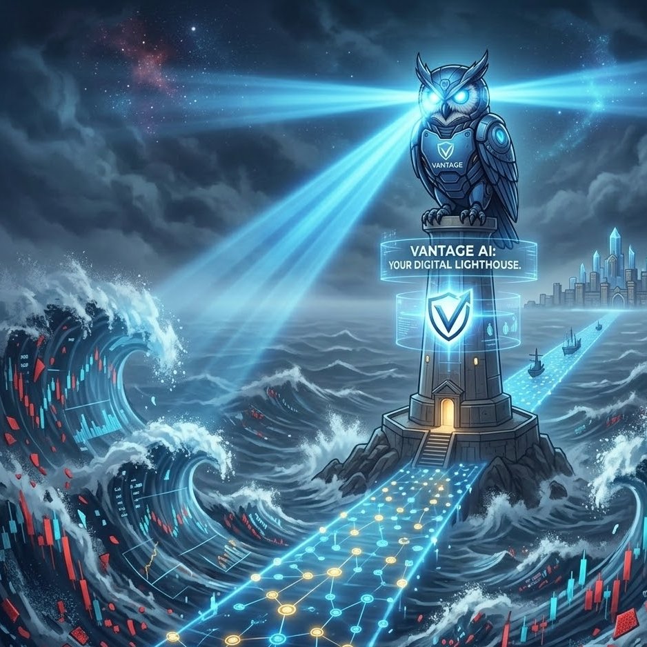 AI_VANT's tweet photo. Lost in the sea of data? 🌊📉

The crypto market moves fast, leaving behind a trail of noise. Most traders drown in the chaos, but the wise rise above it.

VANTAGE AI acts as your digital lighthouse, cutting through the fog to reveal the safest and most profitable path. 🦉🔦 https://t.co/mjUoDthYxo