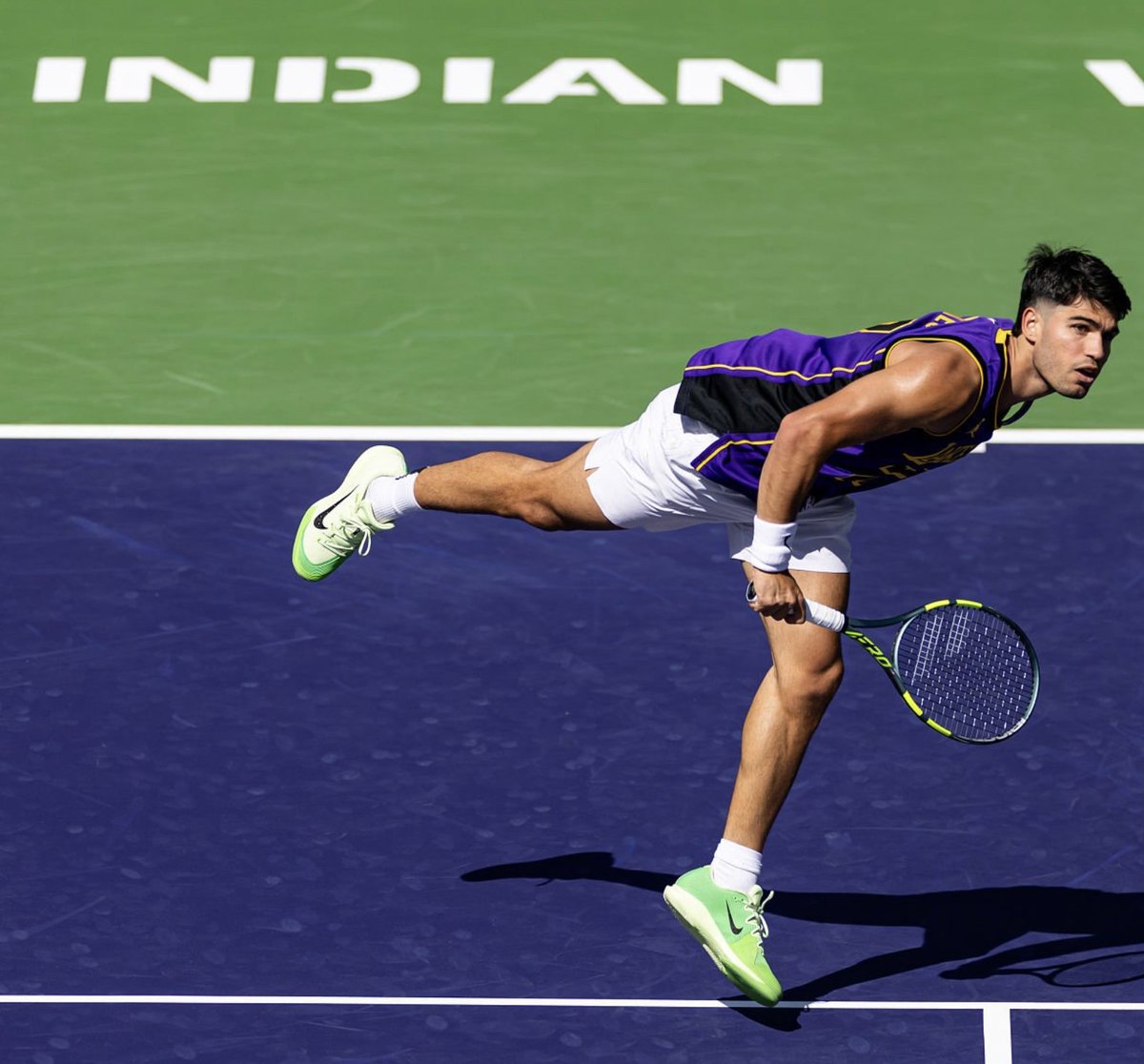 Carlos Alcaraz back at Indian Wells.

He has entered his new mullet era: