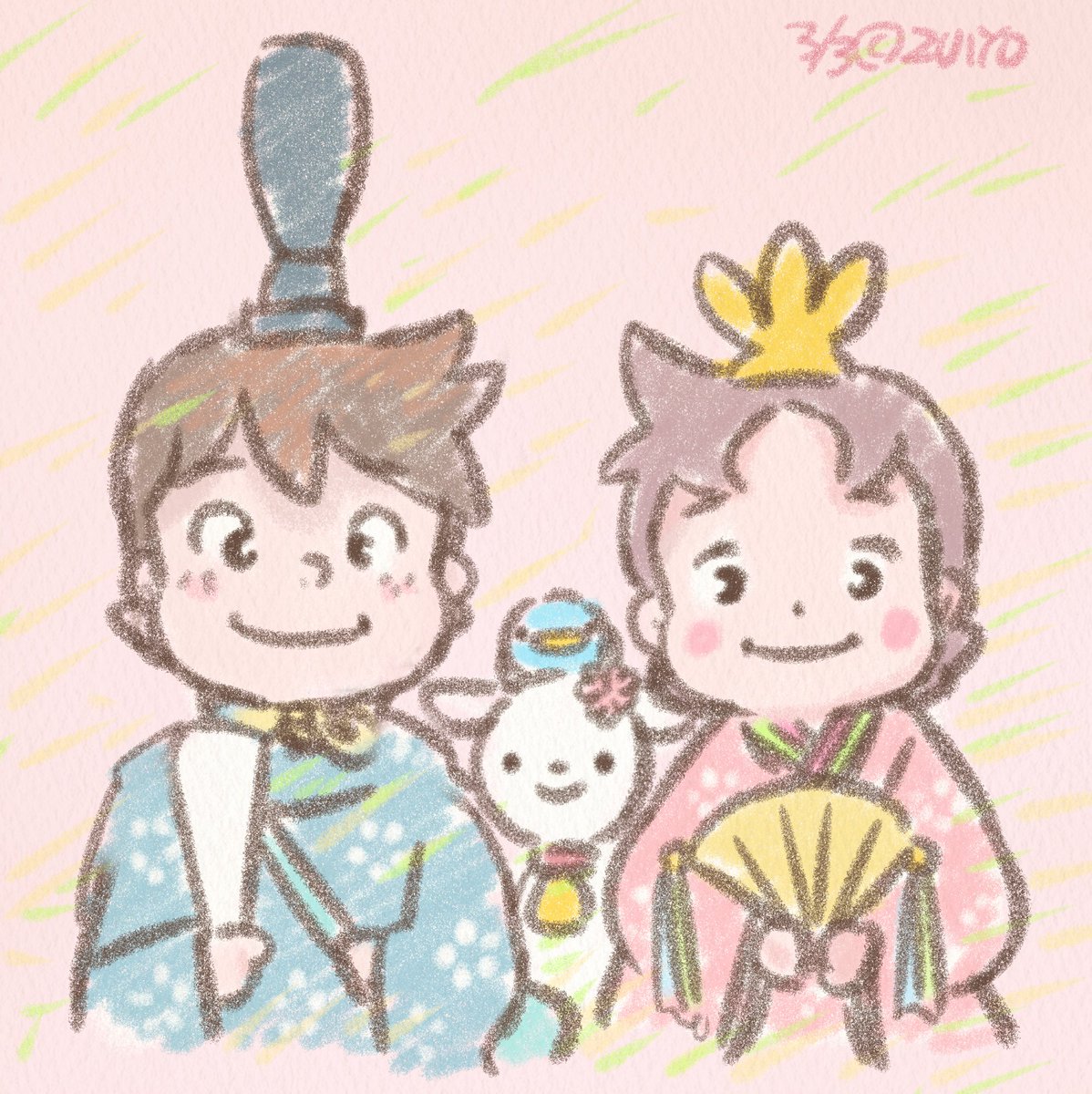 本日、3月3日は「#雛祭り ・ #桃の節句 」☺️☺️

←おだいりさま
　　と
おひなさま→

という名称だと最近まで思ってました💦