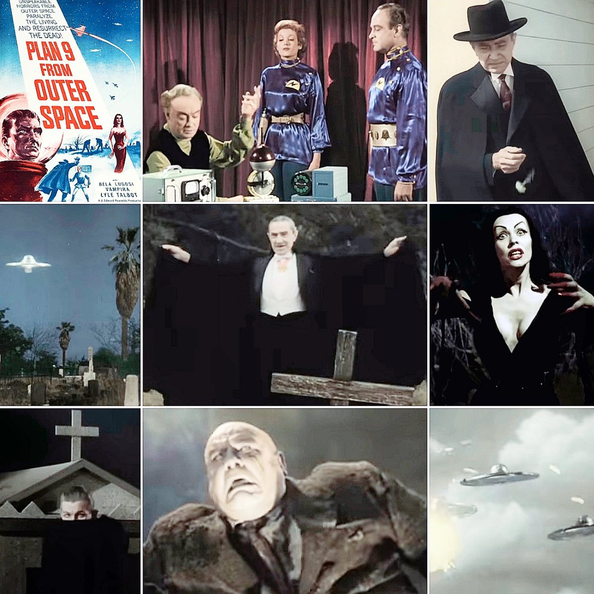 owikj's tweet photo. Rewatched #plan9fromouterspace
#edwood #belalugosi #vampira #torjohnson #edwarddwoodjr #aliens #zombies #ghouls #ufo #cemetary #flyingsaucers #modelkits #standin #sobaditsgood #nighttodaytransition #graverobbersfromouterspace https://t.co/WMEo6net6p
