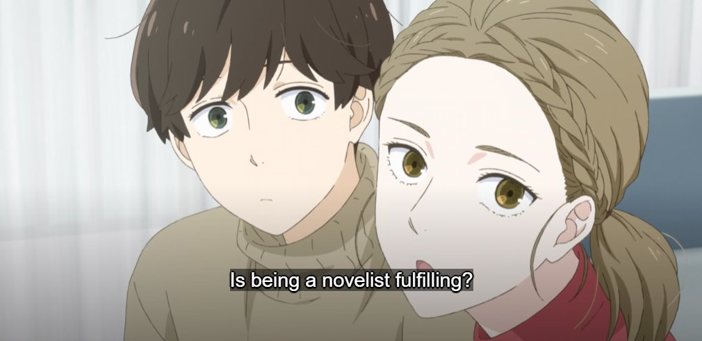 A huge web of different character interactions and connections this episode essentially boiling down to what does it mean to be fulfilled? Family/partner? Stability? Loving what you do? And even the adults don't have a great answer. #anime #blog #animeblog #winter2026anime