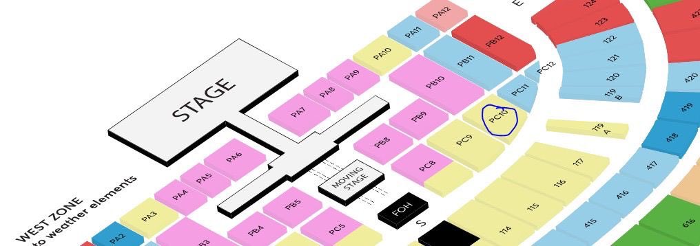 nnana0604's tweet photo. @cronutsvt kak, masih mau kah? aku ada 1 tix Section PC10, Row 2, Seat 23 bisa nego kak https://t.co/9aGLpgSh5O