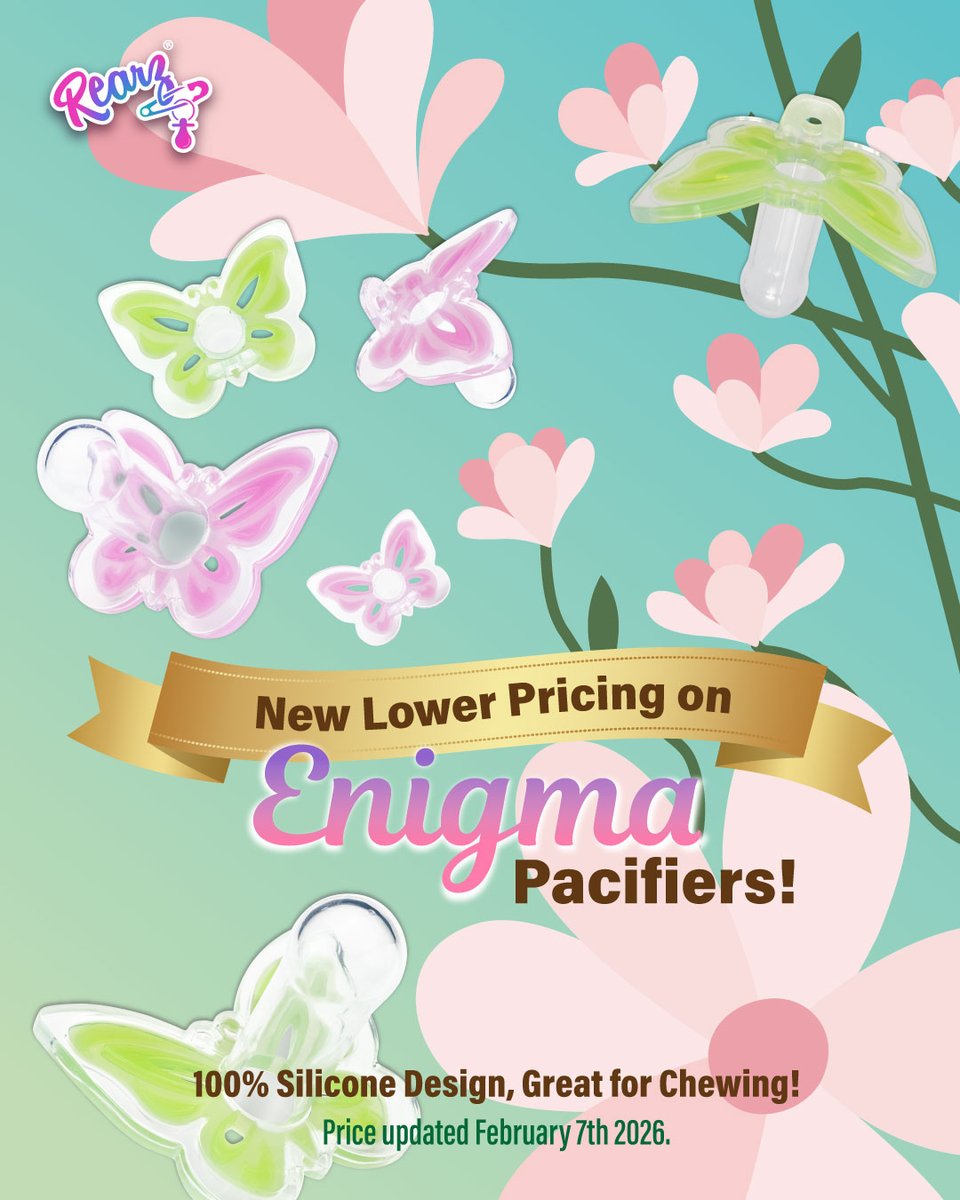 RearzInc's tweet photo. Your wallet will thank you! ๐ฆ Our Butterfly Silicone Pacifiers have dropped in price, now more affordable than ever. Don't miss out on this beauty!
https://t.co/Gsw0gjK0qn
#enigmapacifier #adultpacifier #siliconepacifier #abdlpacifier #abdlsoother #adultsoother #pacifieraddict