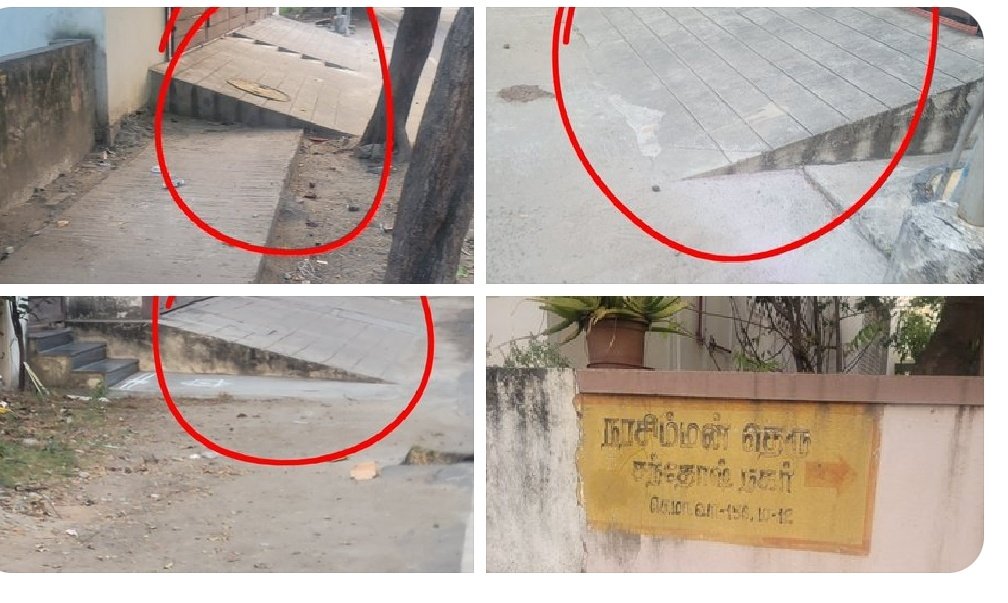 Encroaching Ramp Hi @chennaicorp please remove the ramp occupying the walking path and ...