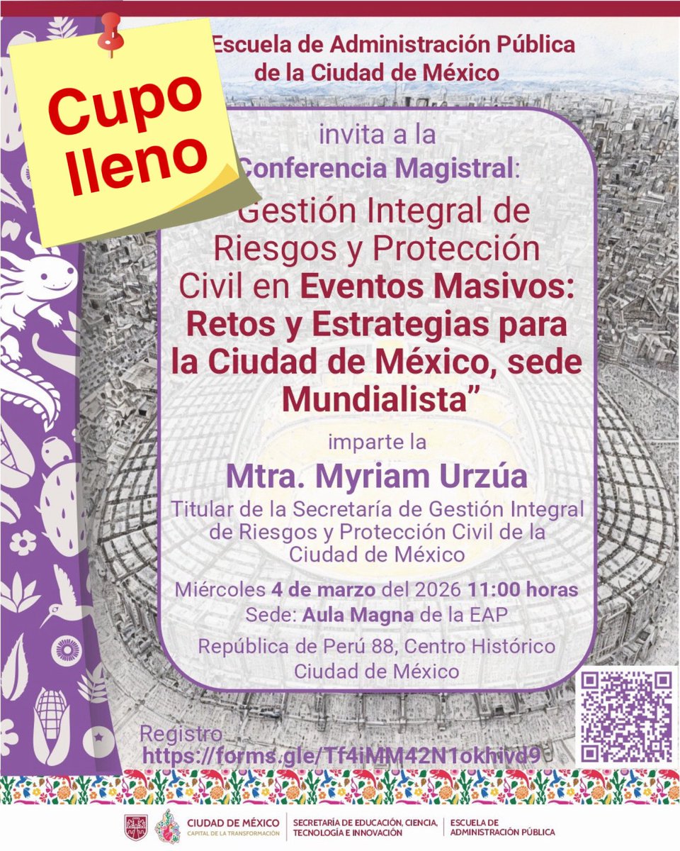 ¡Tenemos cupo lleno, gracias por su interés!

El registro para asistir a la Conferencia Magistral sobre Gestión Integral de Riesgos y Protección Civil en Eventos Masivos ha cerrado.