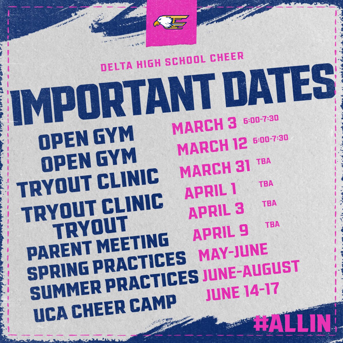 Delta Cheerleading tweet media