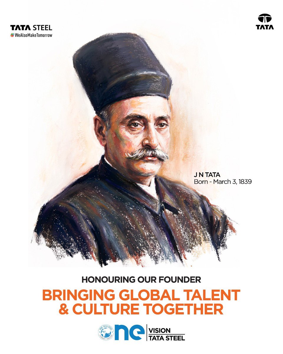 RT @TataSteelLtd: On JN Tata’s 187th birth anniversary, we honour a ...