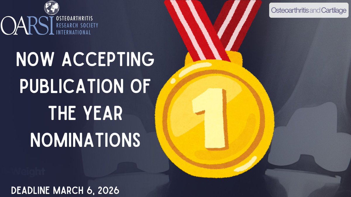 Osteoarthritis and Cartilage Journals tweet media