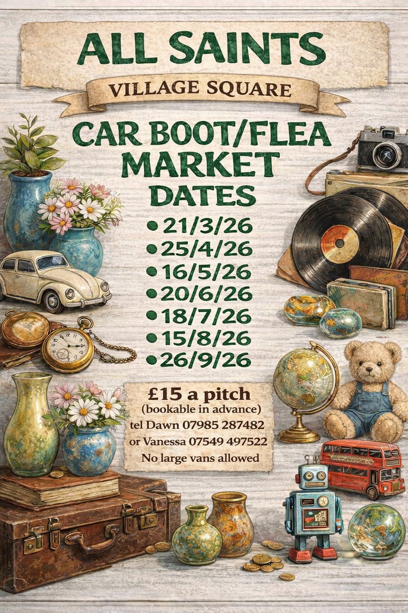 All Saints Is Back!

#art #millwoods #flea #markets #Birmingham #antiques #music