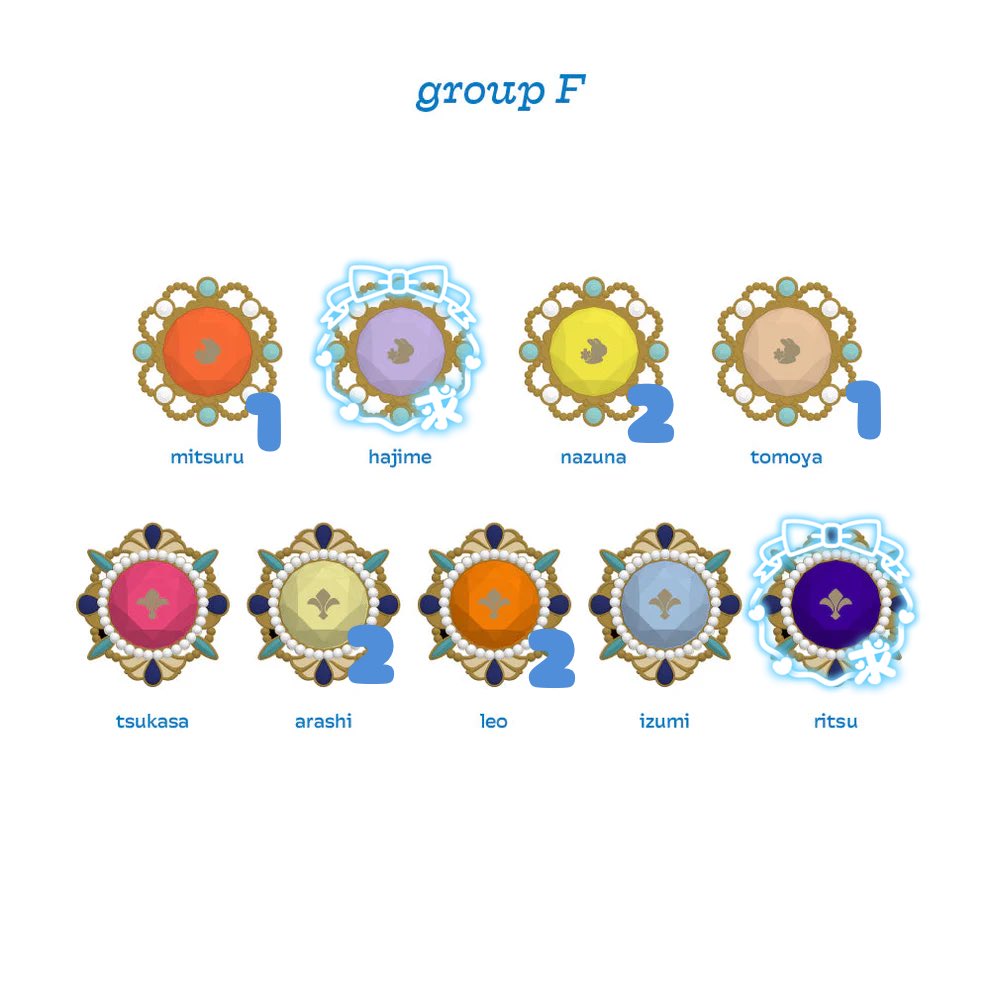fuji_hydrangea_'s tweet photo. 【交換】 あんスタ スタライ 10th リングライト groupF

譲) なずな2　友也1　光1　レオ2　嵐2

求) 創、凛月

15日手渡し＞郵送 を考えています

検索からお気軽にお声がけ下さい https://t.co/9YIhh7poYf