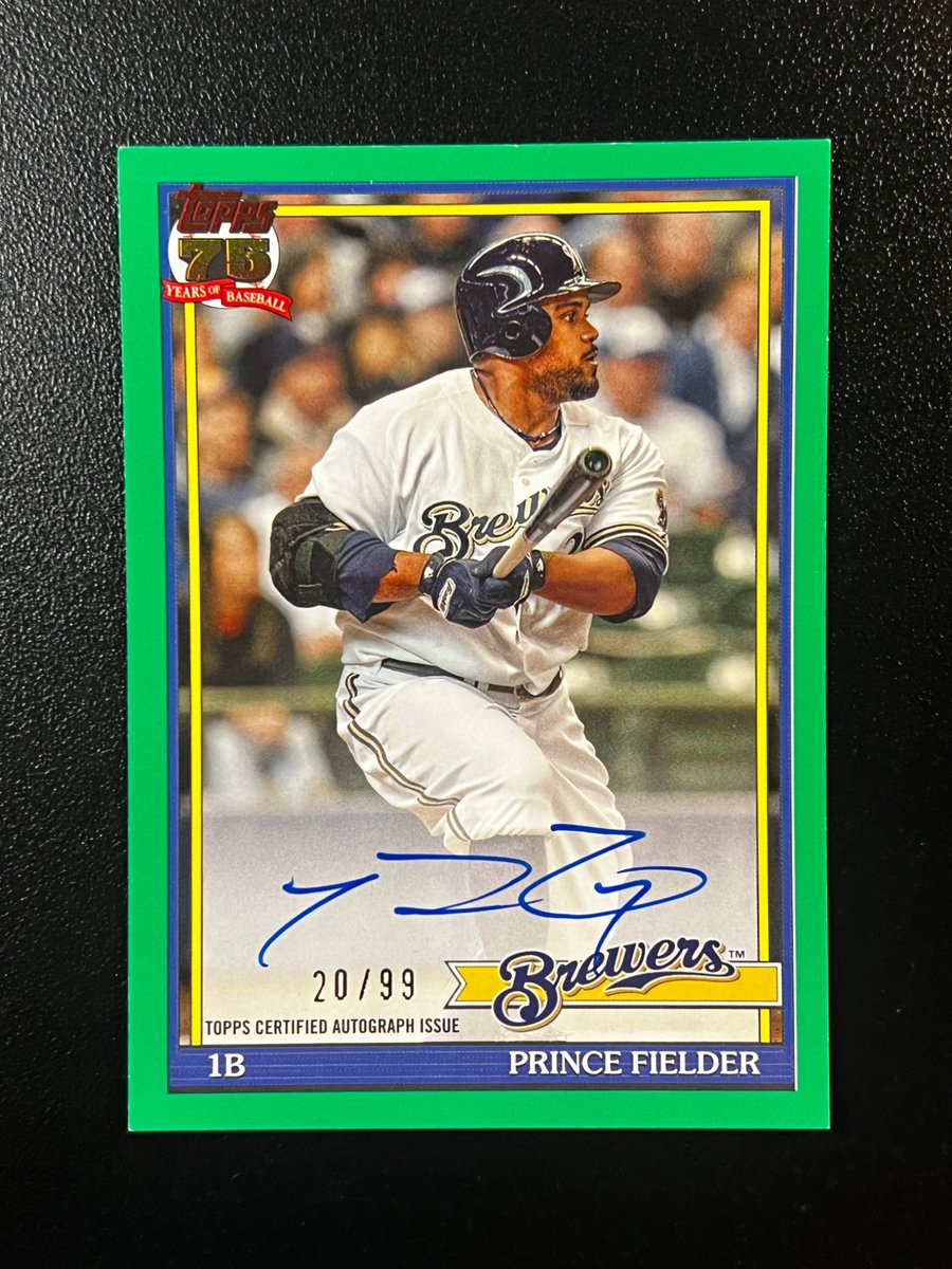 PackFreshPapi's tweet photo. ‘26 Series 1
Prince Fielder auto
Green /99
‼️Top-left corner ding 😡

= $18 https://t.co/qGMrpMqrGm