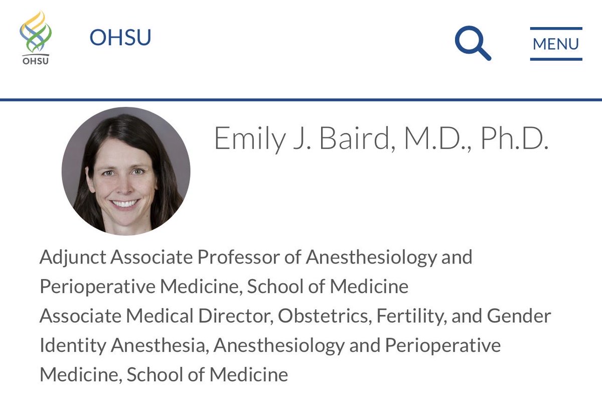 doncic77mavs's tweet photo. @samtripoli Let’s make her doppelgänger  Emily Baird, MD PhD at #OHSU “Gender Identity” Anesthesiologist (whatever that may be) also famous

These are the licensed doctors and surgeons that quietly do these insane surgeries, society just sees the aftermath when it’s far too late. https://t.co/rM1ZZZ42mQ