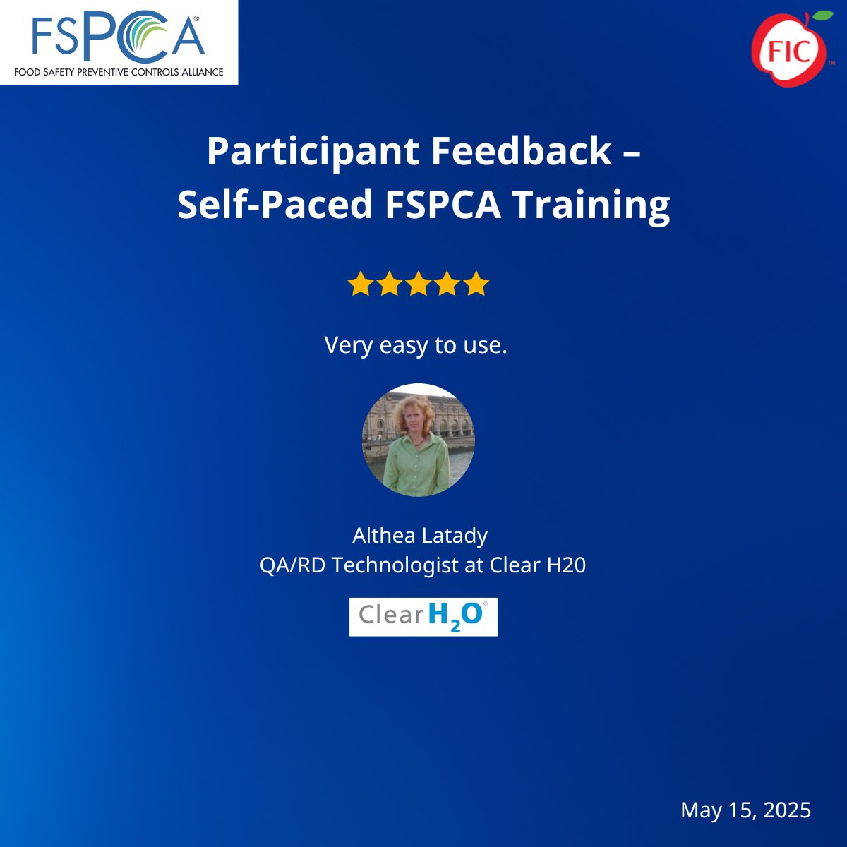 FICTraining's tweet image. Student feedback from FIC's #FSPCA self-paced courses.

#FDA #FSVP #PCQI #preventivecontrols