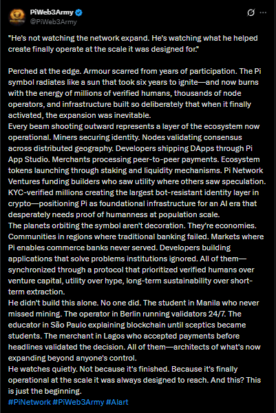 MẠNG LƯỚI PI VƯƠN TẦM TOÀN CẦU: PICOIN ĐANG THAY ĐỔI DIỆN MẠO CỦA TIỀN ĐIỆN TỬ VÀ WEB3 NHƯ THẾ NÀO

Khám phá cách Pi Network và PiCoin đang định hình lại thế giới tiền điện tử và Web3, từ các nút mạng đến thanh toán ngang hàng, xây dựng một hệ sinh thái