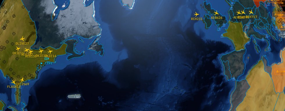 There is quite a bit of tanker movement across the pond. Image via sentinel.axonia.us