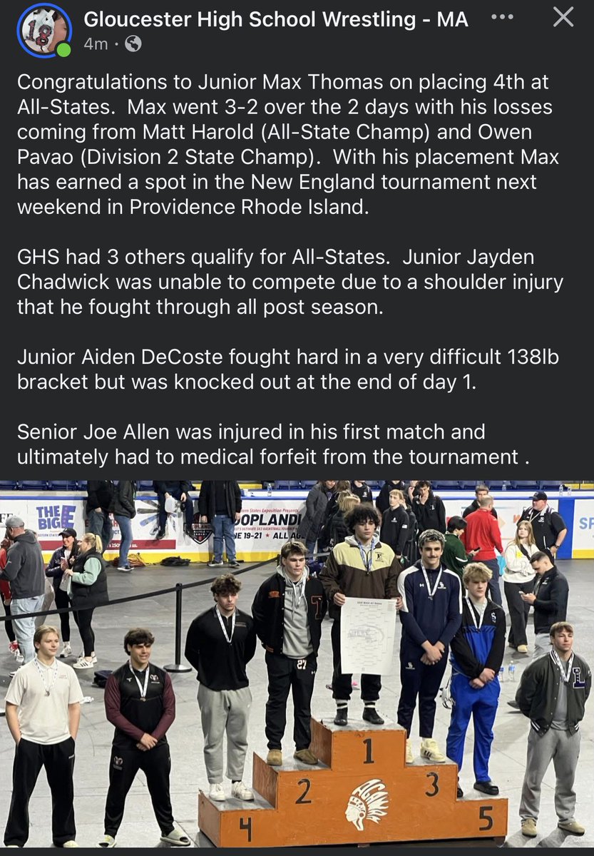 Gloucester HS (MA) Fishermen Wrestling tweet media
