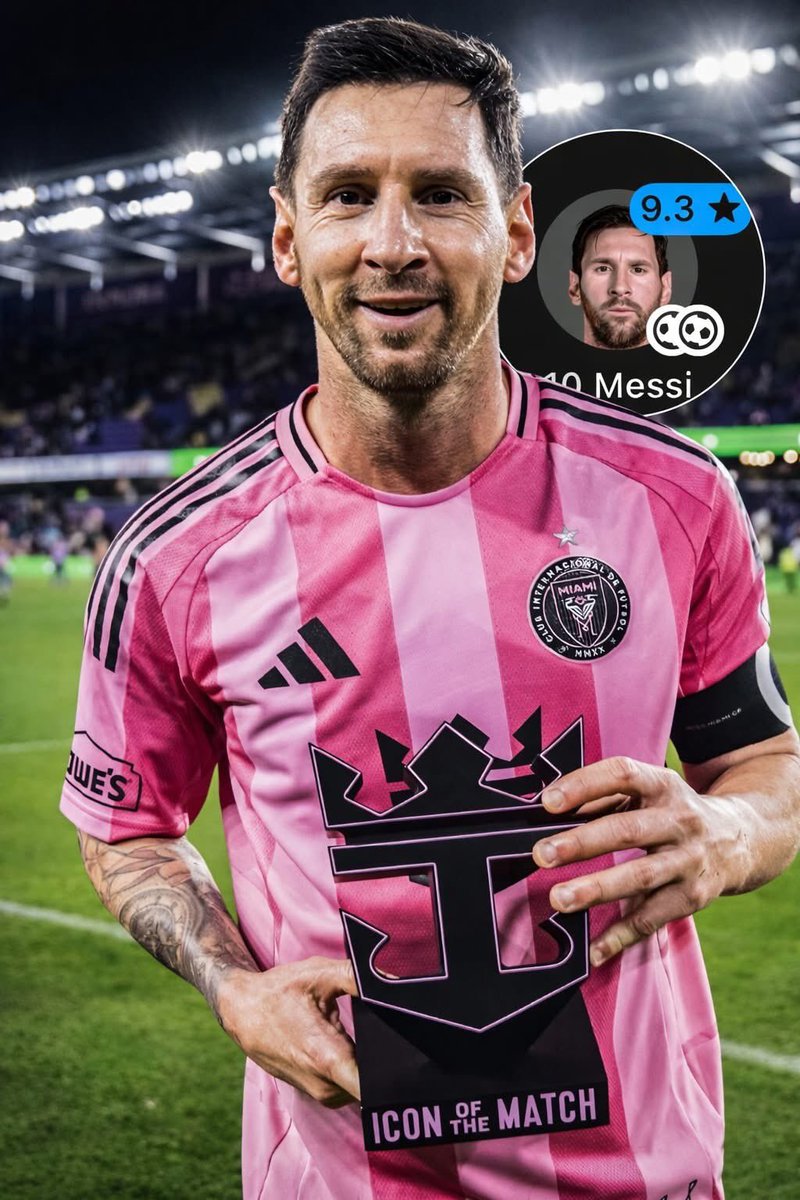 SebasvYang's tweet photo. 🇦🇷 Lionel Messi in Inter Miami 4-2 win 🆚 Orlando:

⏱️ 90 minutes played
⚽️ 2 goals
🎯 4 shots on target
📈 88% accurate passes
👟 74 touches
🛡️ 2 tackles
♻️ 3 recoveries
⚔️ 6/12 duels won
⭐ 9.3 match rating

MOTM. 🐐
#Messi #football  #soccer #GOAT https://t.co/MbDXxCOysh
