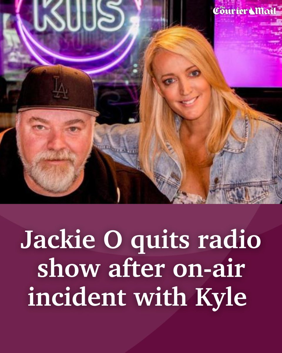 couriermail's tweet photo. #BREAKING Jackie O has quit her radio show with Kyle Sandilands after declaring she can no longer work with him, prompting ARN to permanently cancel their program.

Read more: https://t.co/TVOKgRrVE5 https://t.co/oQ0OuaADtT