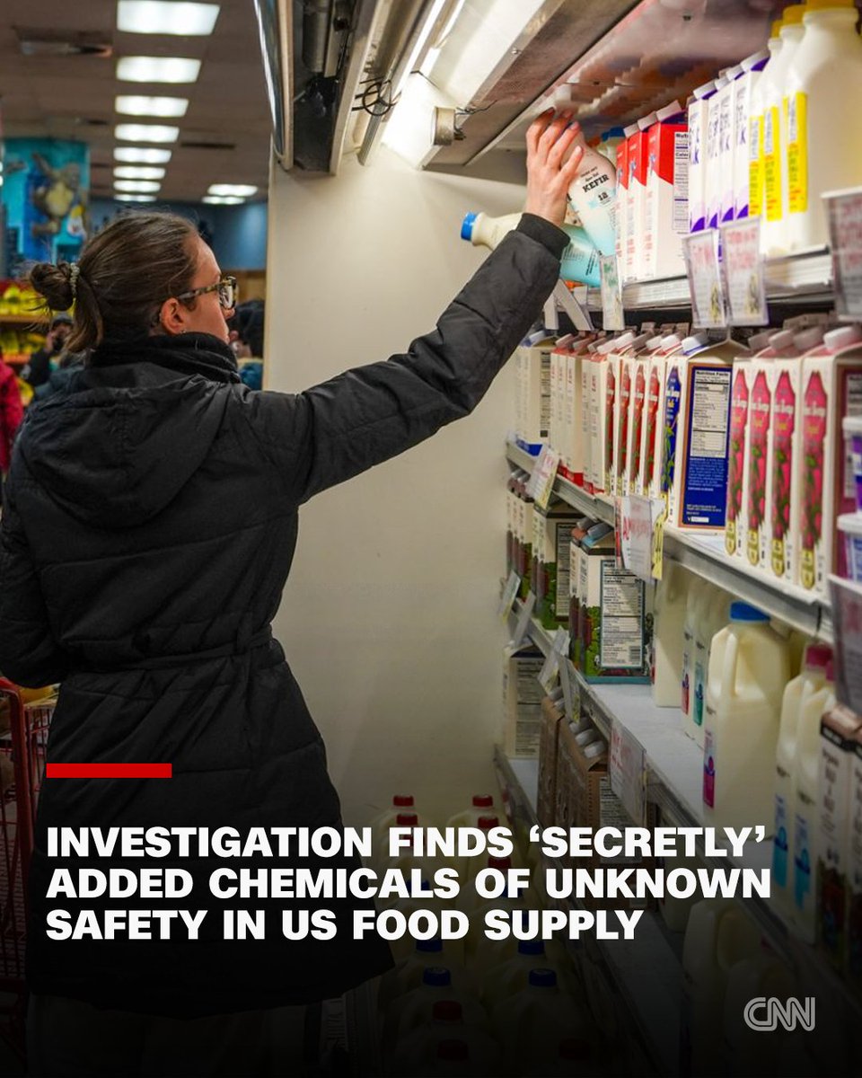 CNN's tweet photo. At least 111 substances of unknown safety have been added to foods, drinks and supplements sold in the United States without alerting the US Food and Drug Administration, a new investigation found. https://t.co/kX9XTiW6kN https://t.co/OTeC8O3dbd