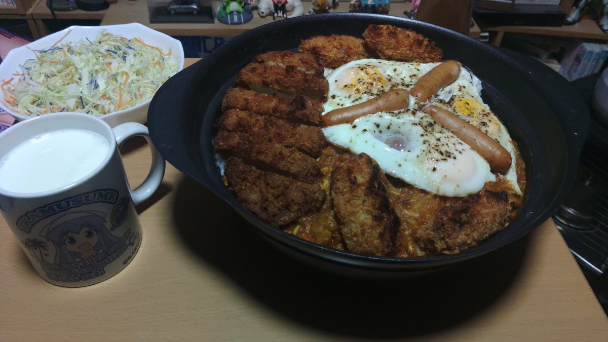 tosakago's tweet photo. 最近、カレーばかり作ってるでゲソ（＝ω＝） https://t.co/YcWBNEez65