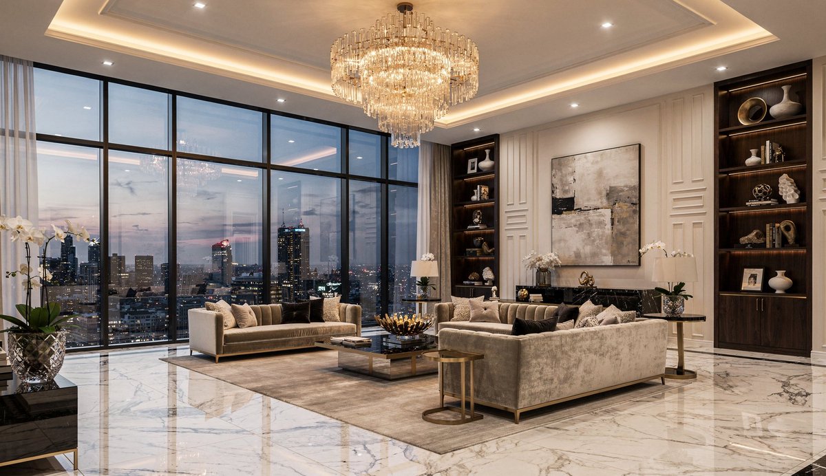 "The most posh and luxurious interior" by different #GenAI