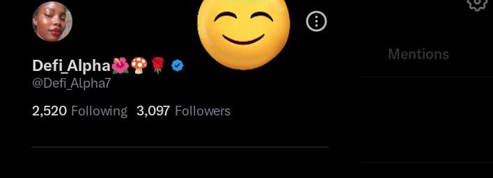 My blue tick finally appeared. Thanks to <a href="/E_Bilbao1/">Orthodox 🐄🚀</a> for getting it for me,I so much appreciate him. He's wonderful. Good morning my darling mutuals from another mother. Hope we all doing good? 🌸❤️