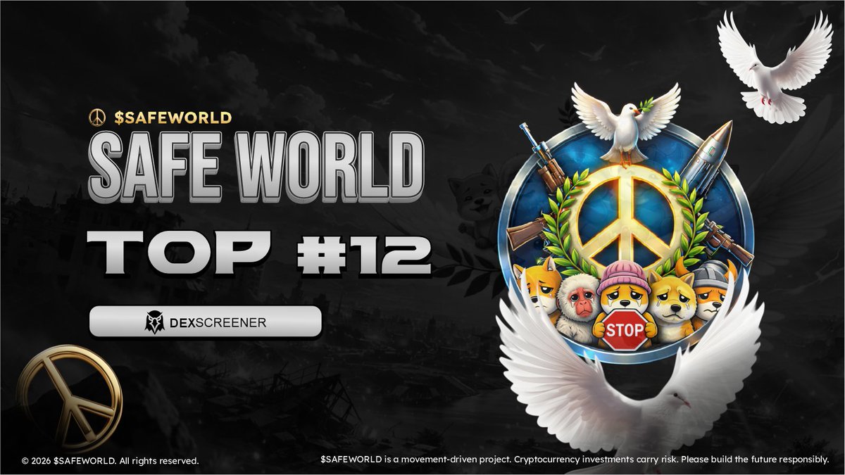 safeworld_war's tweet photo. $SafeWorld just hit the Top 12 on Dexscreener! 🔥 https://t.co/MYejtSIHea