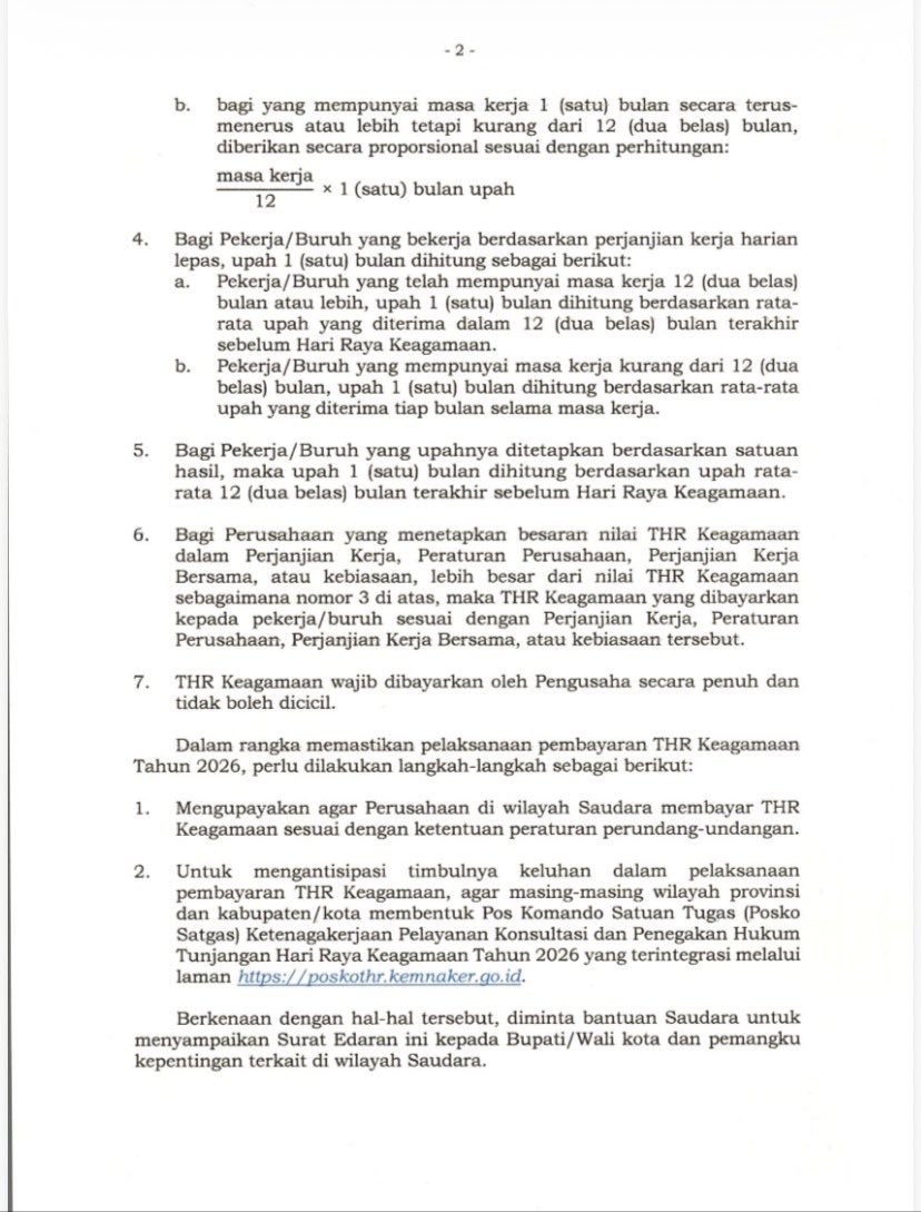 SE THR 2026 sudah terbittt bapa ibu sila dicek