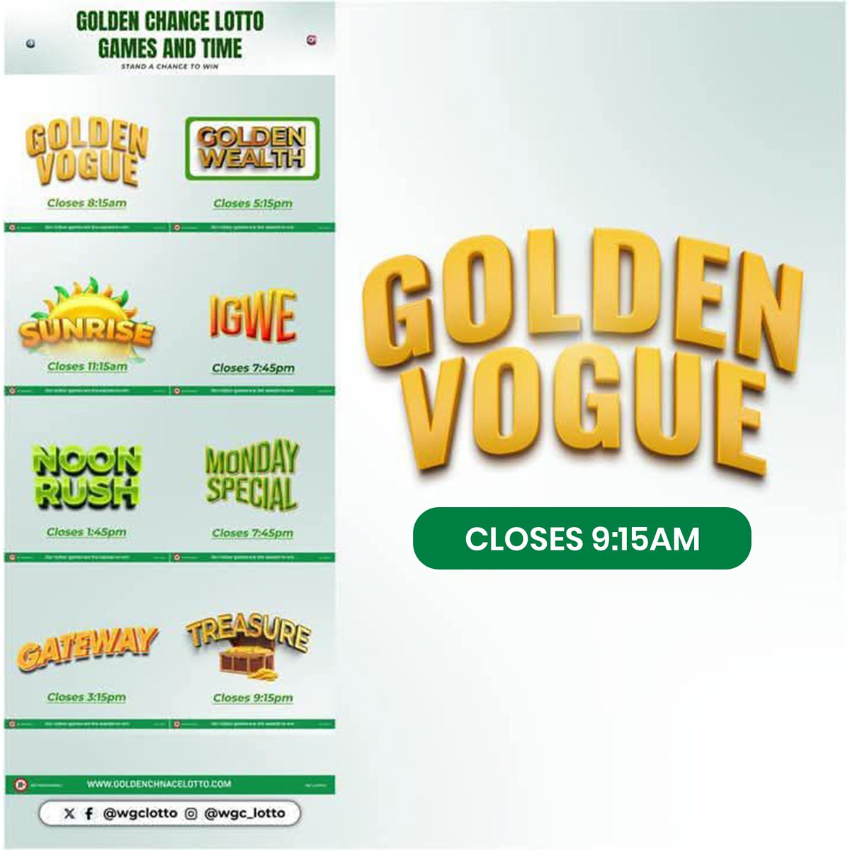 wgclotto's tweet image. Did you win?  Stop guessing! Get the winning and 
machine numbers instantly with the Golden Chance Lotto app's results feature. 
is power... and cash! 

Get the official app here:

👉 play.google.com/store/apps/det…

#LottoResults #WinningNumbers #GoldenVogue