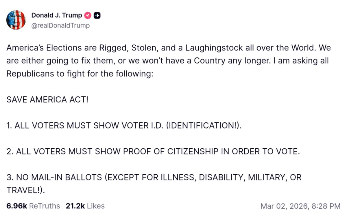 America's elections are rigged, stolen, and a laughingstock all over the world.

We are either going to fix them, or we won't have a country any longer.

I simply ask, "What the hell are we waiting for?" If you're not securing our elections, you're a traitor and my enemy.