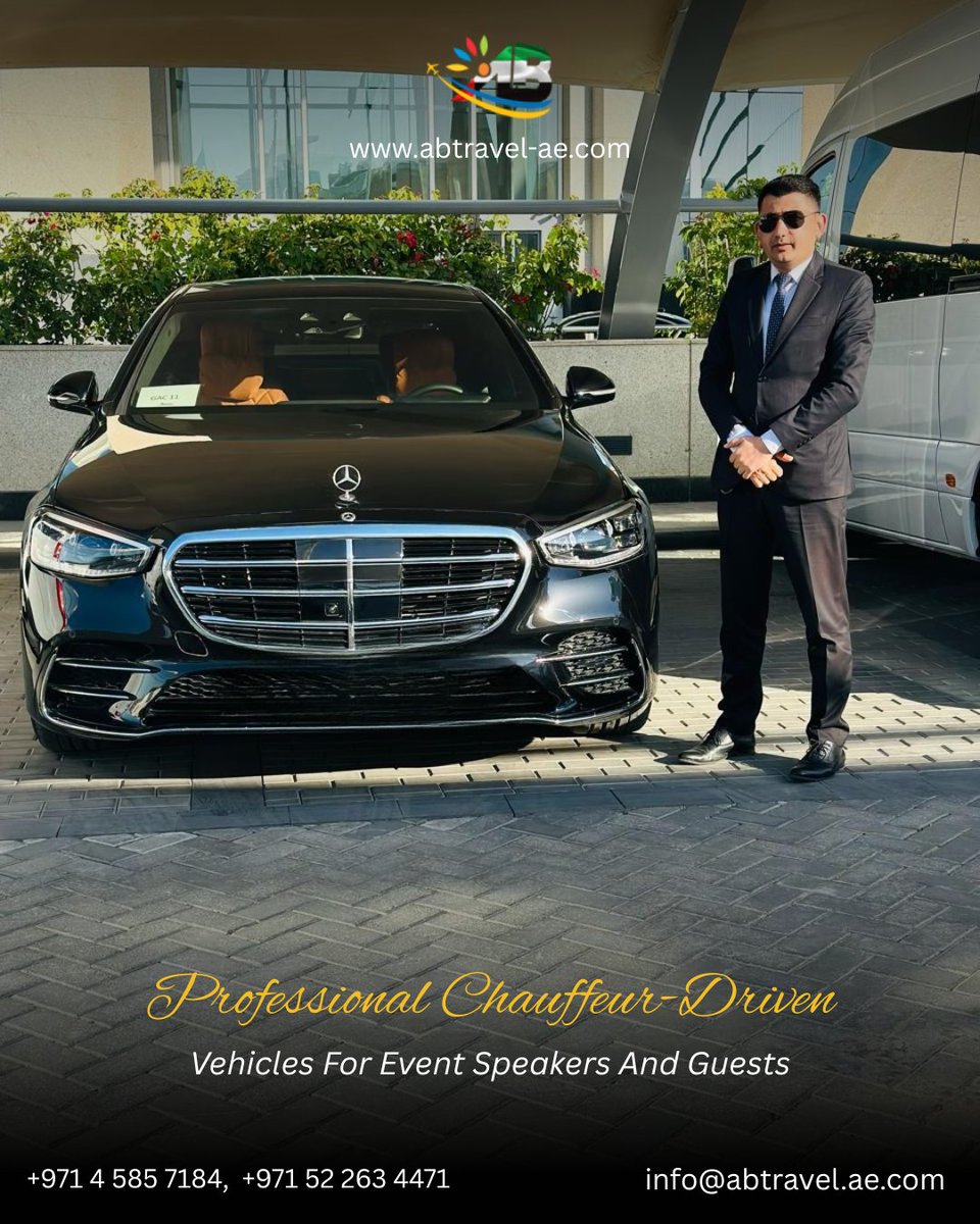 Ab__travels's tweet image. Travel in style and comfort for every event. AB Travel offers professional chauffeur-driven vehicles for VIPs &amp;amp; event speakers—punctual, luxurious and stress-free rides guaranteed.
🌐 abtravel-ae.com

#ChauffeurService #VIPTravel #ABTravelAE #LuxuryTransport