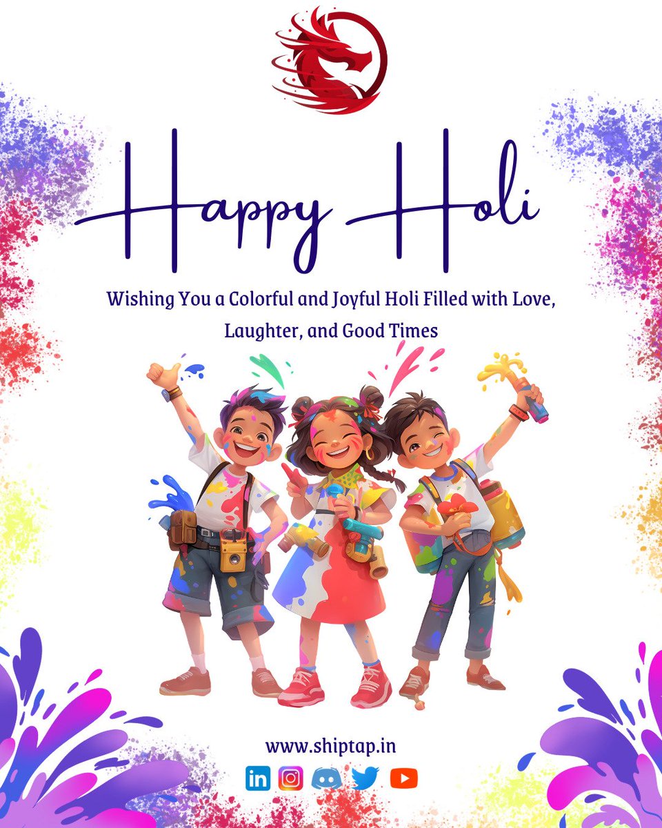 ship_tap's tweet photo. Happy Holi from ShipTap! 🎨

May this festival spark new beginnings, bold ideas, and bigger wins in the gaming world.

Let’s build the future of gaming together. 🚀

#HappyHoli #ShipTap #GamingIndustry #Esports #GameDevelopment https://t.co/rjokedSR7r
