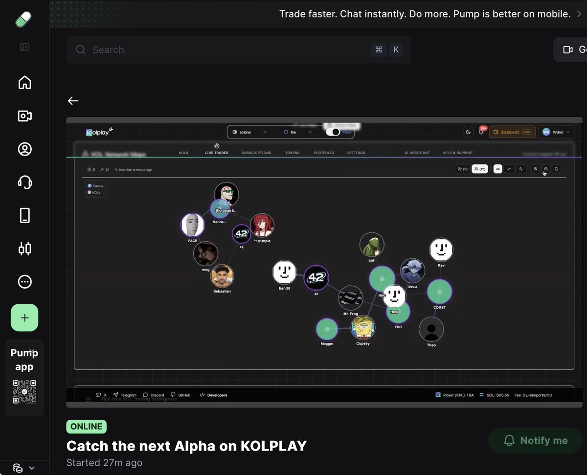 kolplayai's tweet photo. https://t.co/1bZBc6RFYj

Join us live on stream to catch the next Alpha https://t.co/OpAdee5W6g