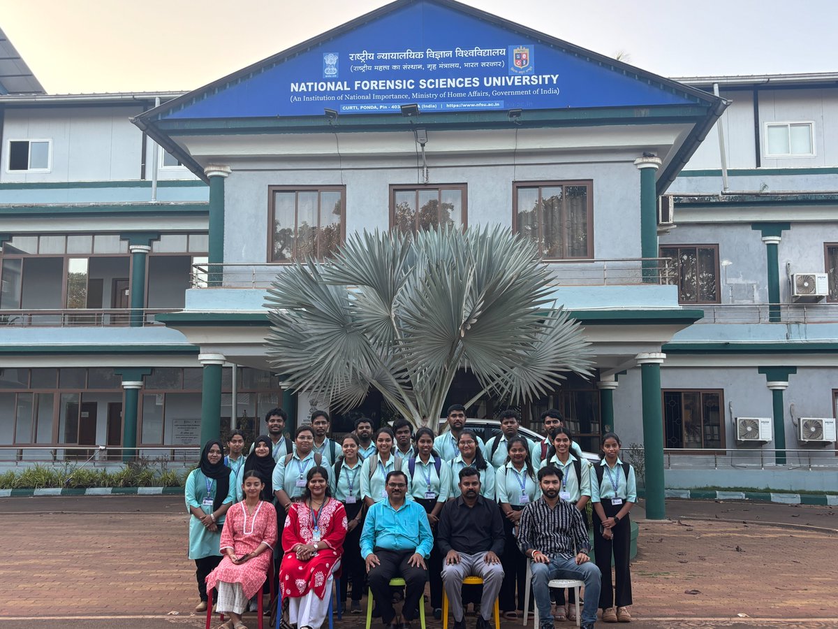 On 26th February 2026 NFSU Goa Campus Hosted students from G.V.M.'s G.G.P.R. College of Commerce and Economics,Farmagudi,Ponda Goa.for an academic laboratory visit at NFSU Goa Campus. The session offered insights into practical applications in forensic science, cybersecurity, and