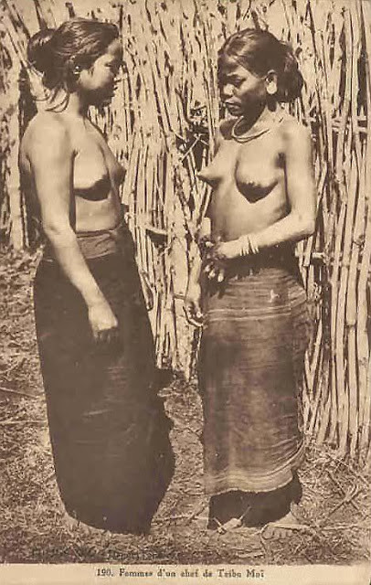 TheMatriarchX's tweet photo. **Nadal #97. Tàbù Mai, c. 1920. “Femmes d’un chef de Tàbù Mai.” Real card. Fictional breath.**

**H’Mai** and **Y Tlu** stand back-to-back against the rattan wall, no gap for the lens to slip through.

Their skirts are indigo so dark it drinks the sun, hemmed with the same thread their mothers used to stitch war shields. H’Mai’s left hand rests on her hip—fingers still smelling of *Artocarpus* sap from the morning’s harvest. Y Tlu’s right hand cradles a single *Garcinia* fruit, skin split to reveal the yellow flesh that will feed the chief’s youngest tonight.

The wall behind them is the longhouse spine—each rattan strip a story: the night the river rose, the year the tigers came, the day the French counted heads and called it tax. A *Bambusa* shoot pushes through the dirt at their feet—tomorrow’s ladder, today’s witness.

Breasts bare, nipples ringed with the faint white of old milk. No blush. No pose. They are talking—lips barely moving, eyes sharp as fishhooks. The photographer thinks they’re silent. He doesn’t speak the language of glances.

He wanted “chef’s wives.”
He got **guardians**.

He paid in salt.
They gave reflection.
He cropped the *Garcinia*.
They kept the seed.

This isn’t a portrait of submission.
It’s a wall the empire never breached.