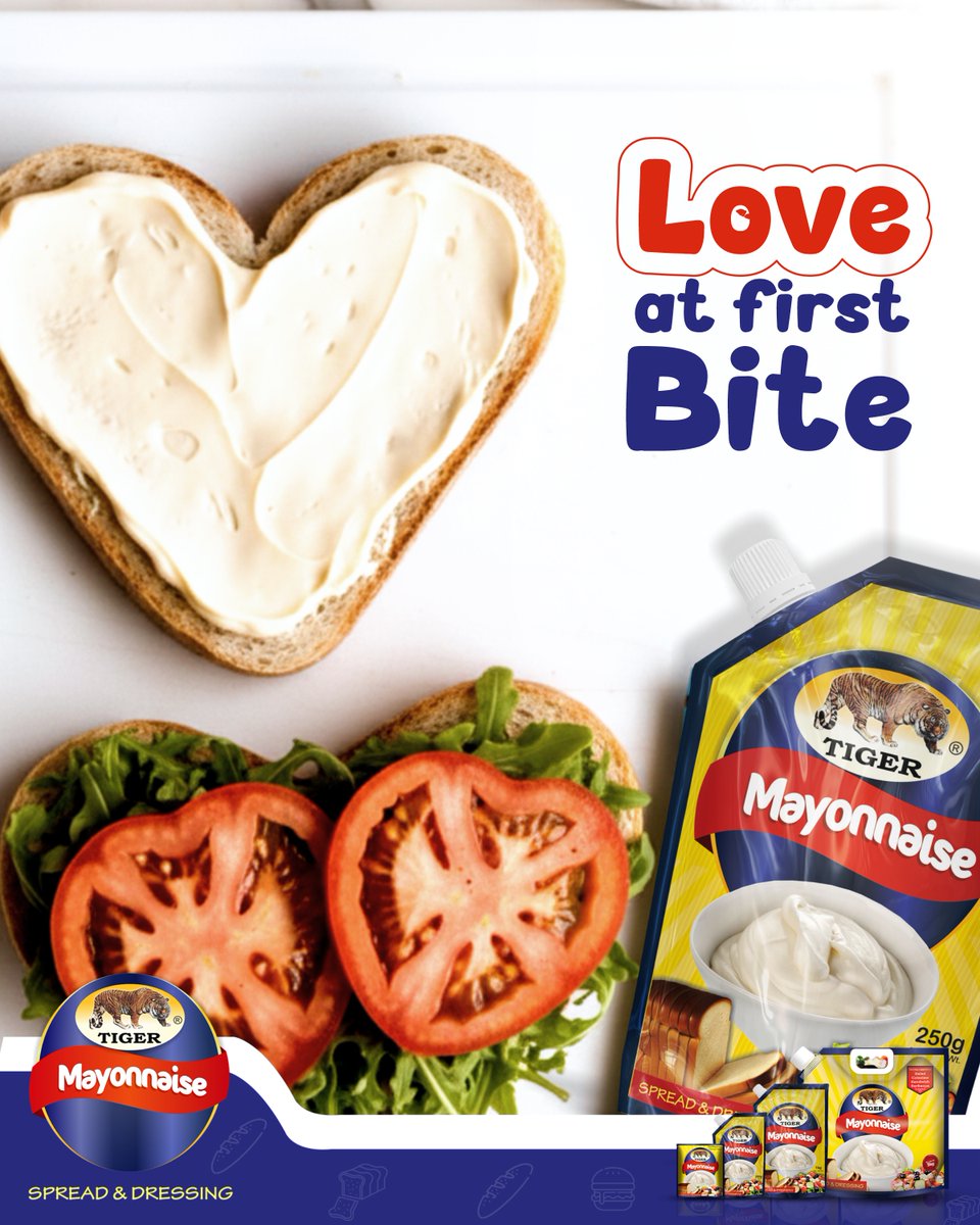 thetigerfoods's tweet photo. With Tiger Mayonnaise, it's always love at first bite.
What 3 meals and snacks do you love to enjoy it with.
#TigerMayonnaise #SpreadWithLove https://t.co/YdEGvZ1CC0