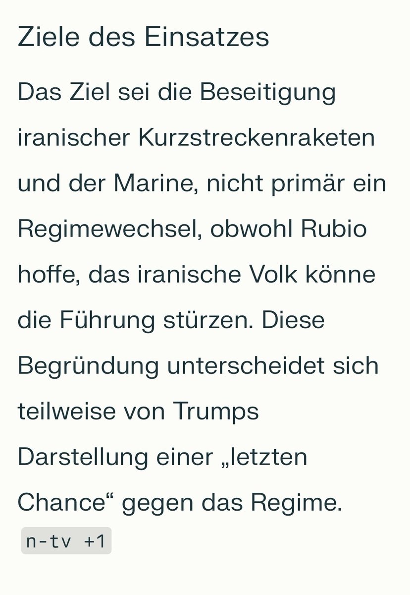 Die Begründung der USA für einen Angriffskrieg gegen den #Iran . Und wir Deutschen feiern es noch, weil wir ja Israel unterstützen...