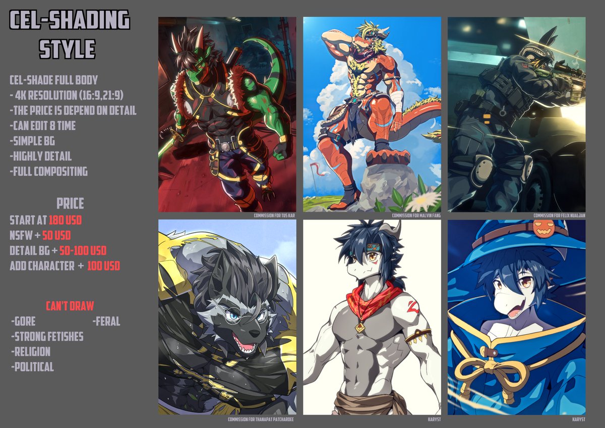 CamoKaryst's tweet photo. For everyone who is interested, I have to inform you that I’m not taking commissions via Twitter just yet. but I'll be opening them in the near future! You can find my current rates below. Thank you so much for your interest! <3 https://t.co/fWn6XD1WvU