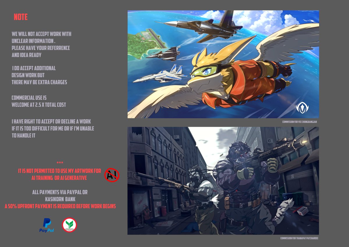 CamoKaryst's tweet photo. For everyone who is interested, I have to inform you that I’m not taking commissions via Twitter just yet. but I'll be opening them in the near future! You can find my current rates below. Thank you so much for your interest! <3 https://t.co/fWn6XD1WvU