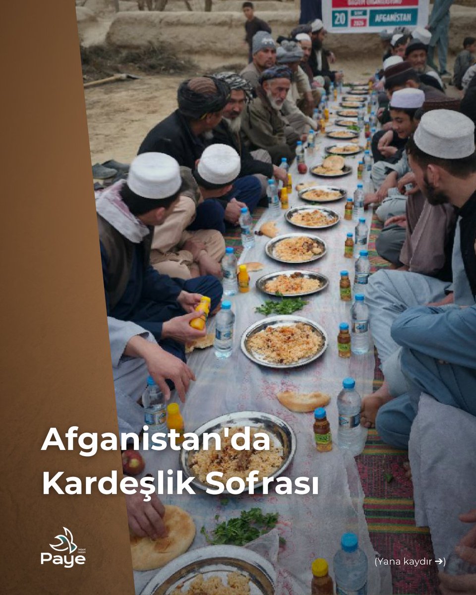 payeiyd's tweet photo. Sizlerin desteğiyle kurduğumuz bu dev kardeşlik sofraları, sadece bir iftar ikramı değil; mesafeleri yok eden samimi bir gönül köprüsüdür. Kalpten kopan her iyilik, bir gün mutlaka sahibine geri döner.

Paye İnsani Yardım Derneği
[ gaye paylaşmaktır ] https://t.co/zJWvBRxIbn